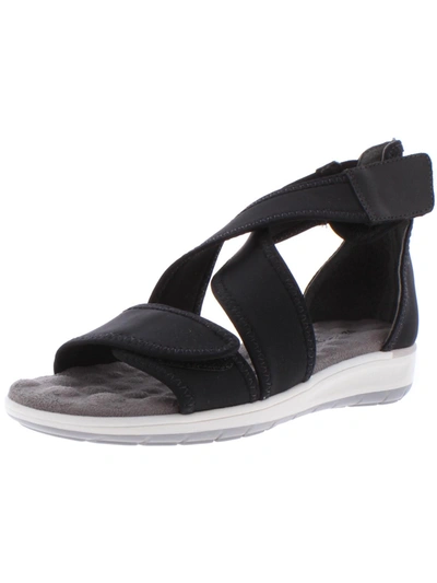 Walking Cradles Stardust Womens Strappy Casual Wedges In Black