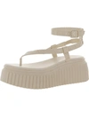 Circus By Sam Edelman Elana Womens Buckle Ankle Strap Platform Sandals In White
