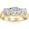 Pompeii3 3ct Diamond Three Stone Wedding Anniversary Ring 14k Yellow Gold In Multi