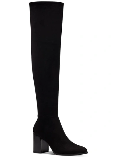 Inc Chrissie Womens Faux Suede Tall Knee-high Boots In Black