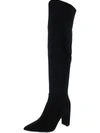 Nine West Daser Womens Faux Suede Tall Thigh-high Boots In Black
