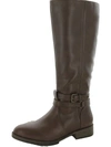 NATURALIZER GARRISON WOMENS FAUX LEATHER WIDE CALF KNEE-HIGH BOOTS