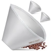 Zulay Kitchen Simple Craft Fine Mesh Stainless Steel Reusable Pour Over Coffee Filter #4 In White
