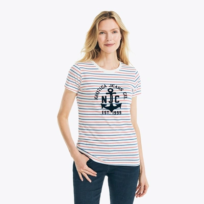 Nautica Jeans Co. Striped T-shirt In White