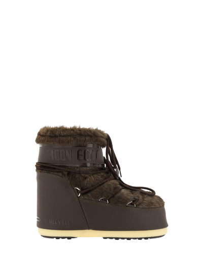 Moon Boot Icon Low Faux In Brown