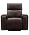 Abbyson Living Keegan 42" Leather With Power Headrest Power Recliner In Brown