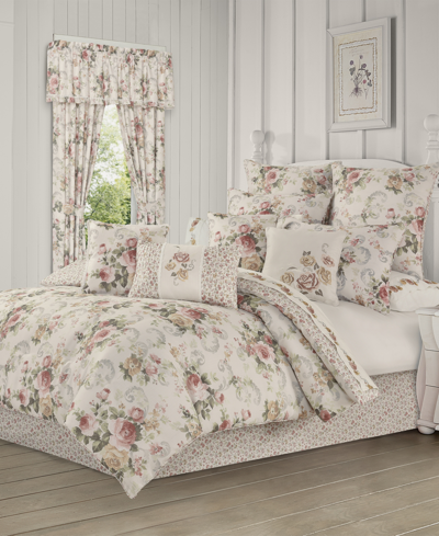 Royal Court Chablis 4 Piece Comforter Set, Full In Rose Gold
