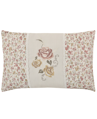 Royal Court Chablis Boudoir Decorative Pillow, 13" X 21" In Rose Gold