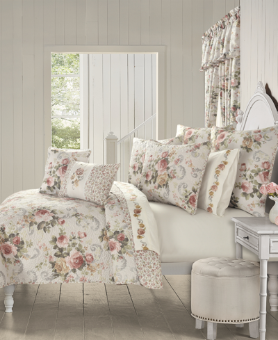 Royal Court Chablis 3 Piece Quilt Set, Full/queen In Rose Gold