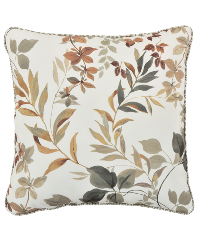 Royal Court Evergreen Square Decorative Pillow, 16" X 16" In Sage