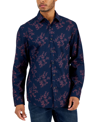 ALFANI MEN'S DOTTED FLORAL-PRINT SHIRT, CREATED FOR MACY'S