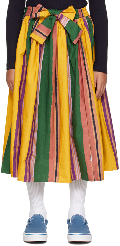 Molo Kids Multicolor Bitta Skirt In 6963 Painted Stripes