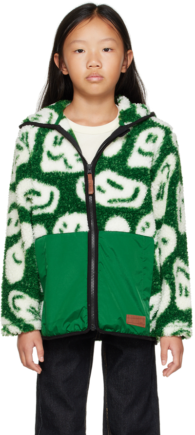 Molo Kids' Boys Green Smile Fleece Jacket