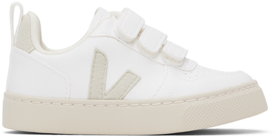 Veja Baby White V-10 Sneakers In White/natural