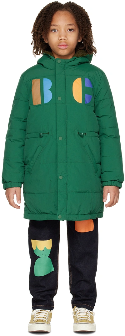 Bobo Choses Kids Green B.c Reversible Coat In 360 Dark Green