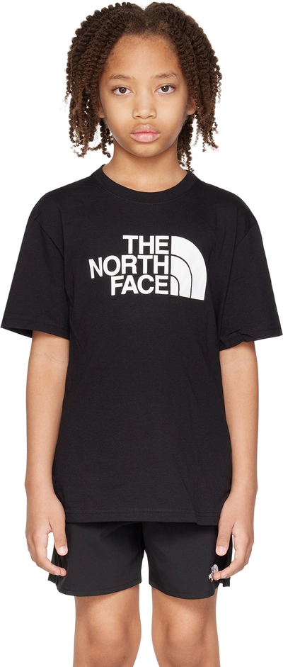 The North Face Kids Black Graphic Big Kids T-shirt In Ky4 Tnf Black/tnf Wh