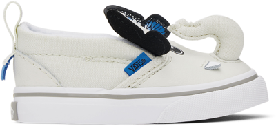 Vans Babies' Elephantastic Slip-on Leather Sneakers In Vaporous Gray/true W
