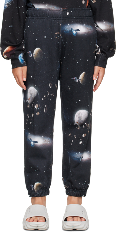 Molo Girl's Adan Outer Space-print Pants In Make Space
