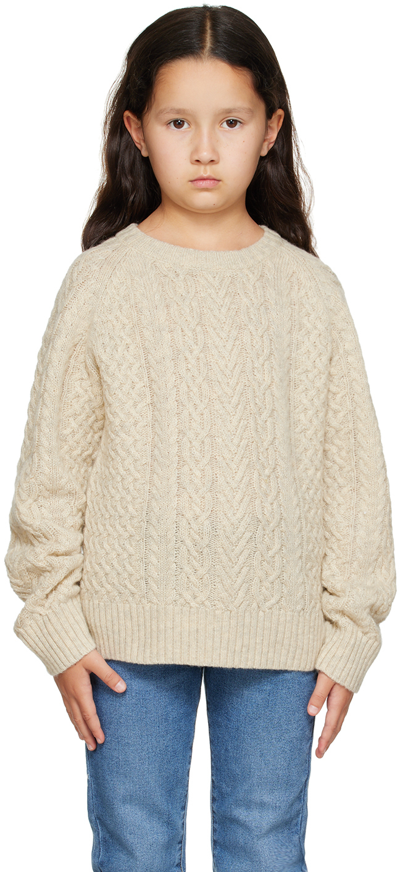 Molo Birk Cable-knit Jumper In Neutrals