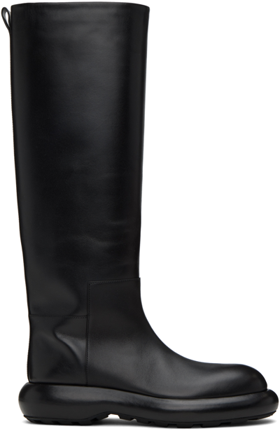 Jil Sander Black Leather Boots