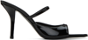 Gia Borghini 85mm Aimeline Patent Faux Leather Sandal In Black