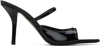 Gia Borghini 85mm Aimeline Patent Faux Leather Sandal In 5000 Black