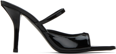 Gia Borghini 85mm Aimeline Patent Faux Leather Sandal In 5000 Black