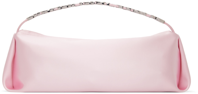 Alexander Wang Women's Micro Pouchette Satin Top-handle Bag In Pink