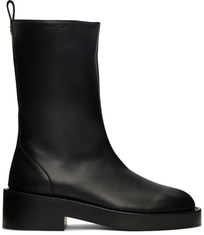 Courrèges Black Embossed Boots