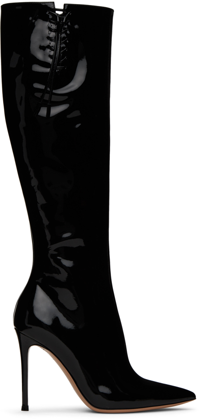 Gianvito Rossi Leather Bea Cuissard Over-the-knee Boots 85 In Black