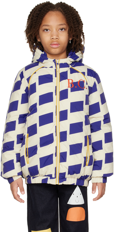 Bobo Choses Kids' Checked Puffer Jacket In Multicoloured