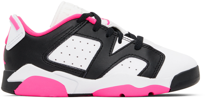 Nike Kids White & Pink Jordan 6 Retro Low Little Kids Sneakers In Black/pink-white