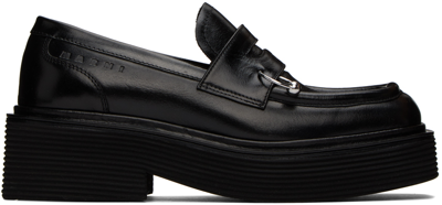 Marni Black Piercing Loafers In 00n99 Black