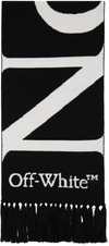 OFF-WHITE BLACK & WHITE 'NO OFFENCE' SCARF