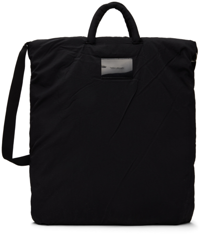 Our Legacy Black Big Pillow Tote In Black Surface Nylon