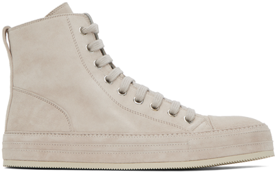 Ann Demeulemeester Beige Raven Sneakers In Natural White