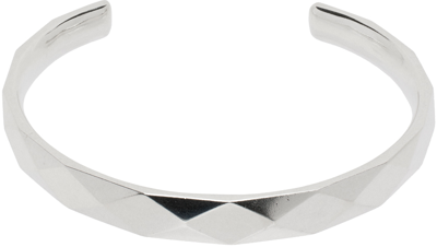 Isabel Marant Silver Textured Bracelet In 08si Silver