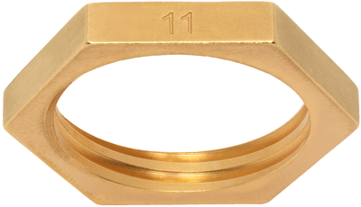 Maison Margiela Gold Band Ring In Golden Yellow