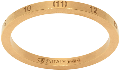 Maison Margiela Gold Numerical Ring In 950 Yellow Gold Plat