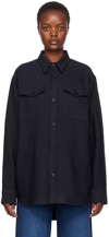 AMI ALEXANDRE MATTIUSSI NAVY CHEST POCKET SHIRT