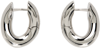 BALENCIAGA SILVER LOOP XXS EARRINGS