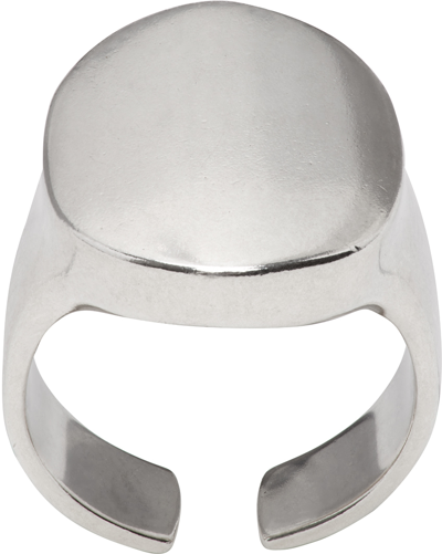 Isabel Marant Silver Open Band Signet Ring In 08si Silver