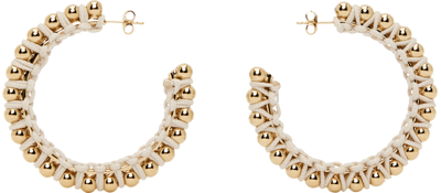 Isabel Marant Gold & Beige Bonni Earrings In 23ec Ecru