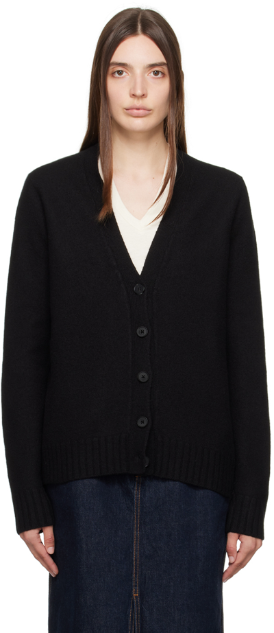 Jil Sander Wool Cardigan In Black