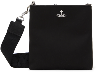 Vivienne Westwood Black Squire Square Crossbody Bag In 213-w001y-n401pf