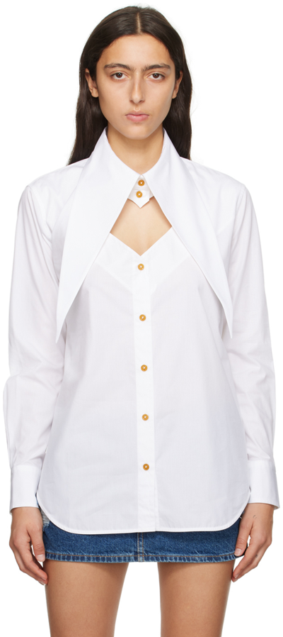 VIVIENNE WESTWOOD WHITE HEART SHIRT