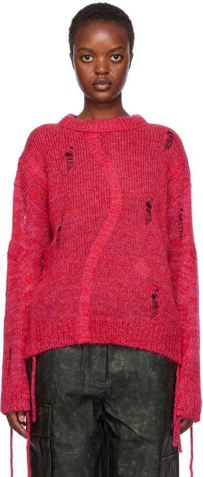 Andersson Bell Red & Pink Colbine Sweater