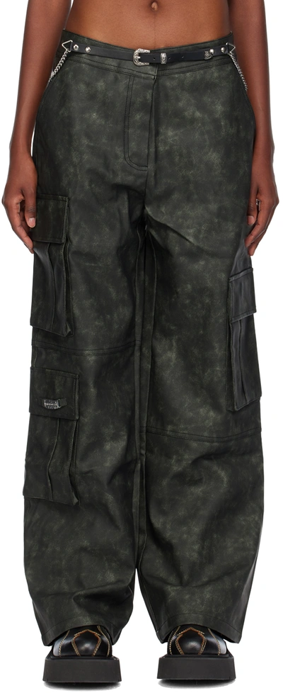 Andersson Bell Belted Cargo Pants In Green