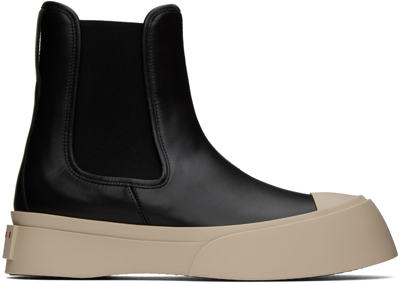 Marni Black Pablo Chelsea Boots In 00n99 Black