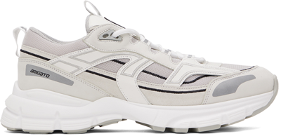 Axel Arigato Gray Marathon R-trail Sneakers In White,silver